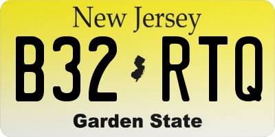 NJ license plate B32RTQ