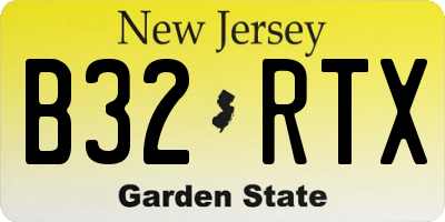 NJ license plate B32RTX