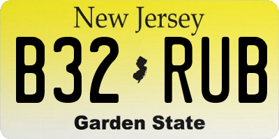 NJ license plate B32RUB