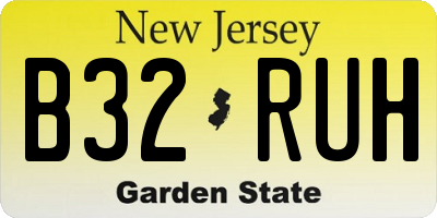 NJ license plate B32RUH