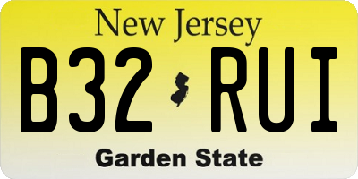 NJ license plate B32RUI