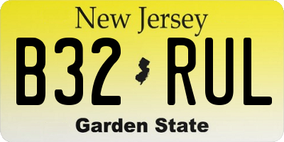 NJ license plate B32RUL