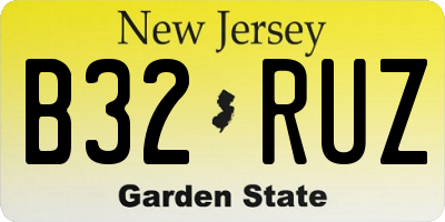 NJ license plate B32RUZ