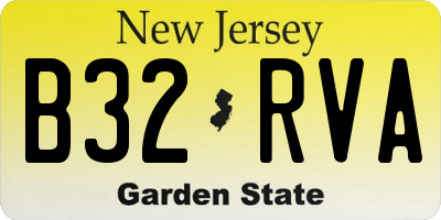 NJ license plate B32RVA