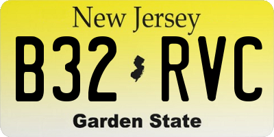 NJ license plate B32RVC