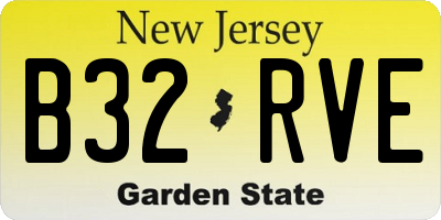 NJ license plate B32RVE