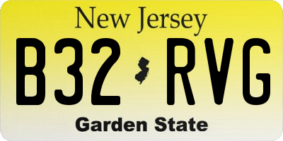NJ license plate B32RVG