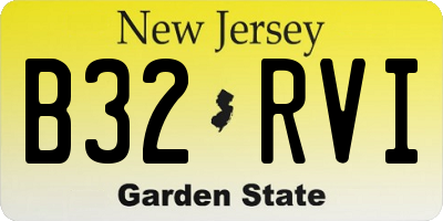 NJ license plate B32RVI