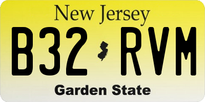 NJ license plate B32RVM