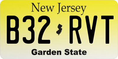 NJ license plate B32RVT
