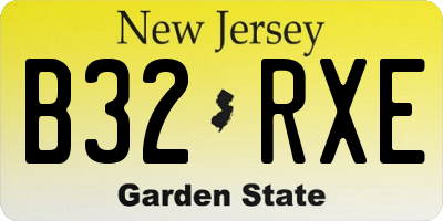 NJ license plate B32RXE