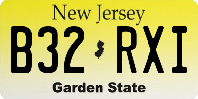 NJ license plate B32RXI