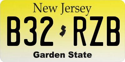 NJ license plate B32RZB