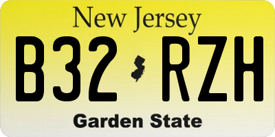 NJ license plate B32RZH