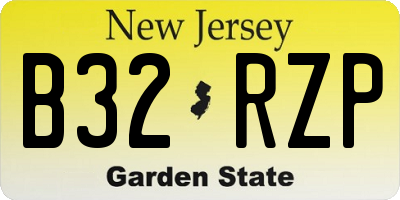 NJ license plate B32RZP