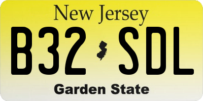 NJ license plate B32SDL