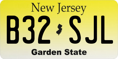 NJ license plate B32SJL