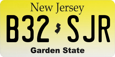 NJ license plate B32SJR