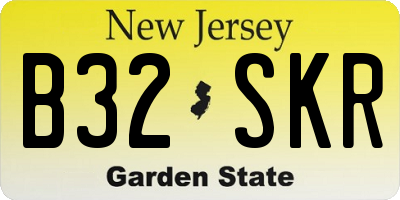 NJ license plate B32SKR