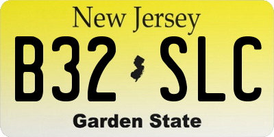 NJ license plate B32SLC