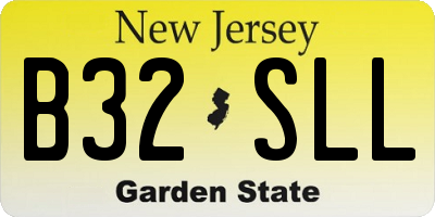 NJ license plate B32SLL