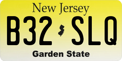 NJ license plate B32SLQ