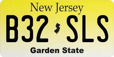 NJ license plate B32SLS