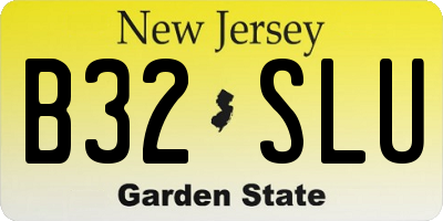 NJ license plate B32SLU