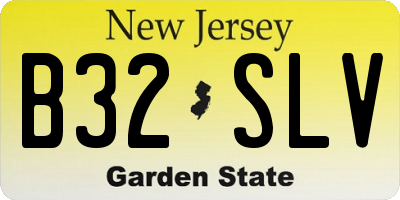NJ license plate B32SLV
