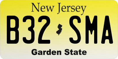 NJ license plate B32SMA