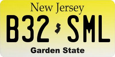 NJ license plate B32SML