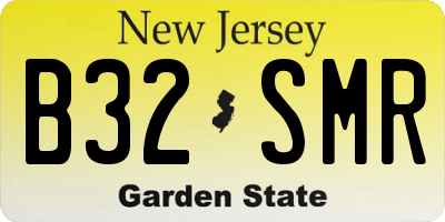 NJ license plate B32SMR