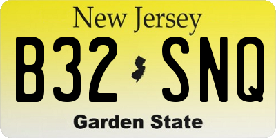 NJ license plate B32SNQ
