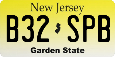 NJ license plate B32SPB