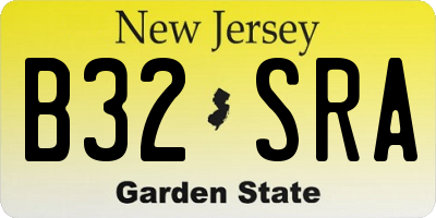 NJ license plate B32SRA