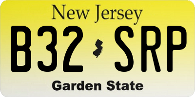 NJ license plate B32SRP