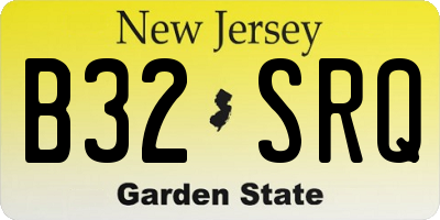 NJ license plate B32SRQ