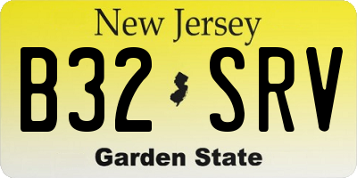 NJ license plate B32SRV