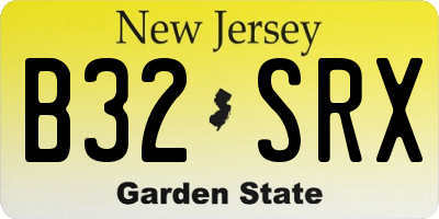 NJ license plate B32SRX