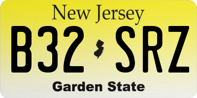 NJ license plate B32SRZ