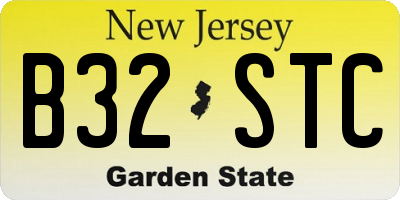 NJ license plate B32STC