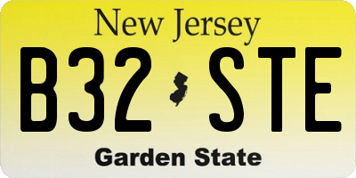 NJ license plate B32STE