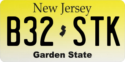 NJ license plate B32STK
