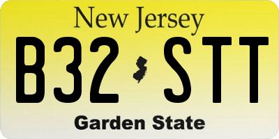NJ license plate B32STT