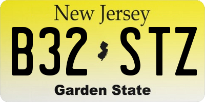 NJ license plate B32STZ