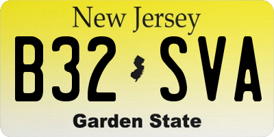 NJ license plate B32SVA