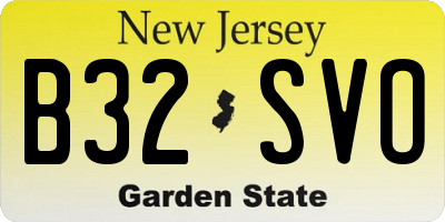 NJ license plate B32SVO
