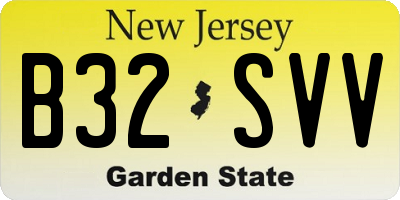 NJ license plate B32SVV