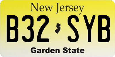 NJ license plate B32SYB