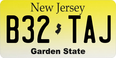 NJ license plate B32TAJ